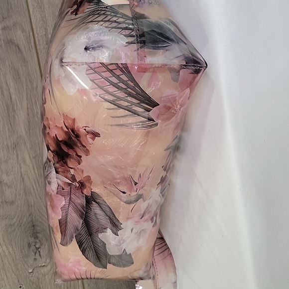 Vince Camuto Floral Clear PVC Tote Shoulder Bag - Picture 8 of 10